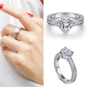 ชุดเครื่องประดับผู้หญิงชุดเครื่องประดับรูปหัวใจสีขาวชุบทอง925เงินสเตอร์ลิงชุดเครื่องประดับแฟชั่นอินเทรนด์ - Product Image 5