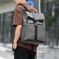 Sac à dos à enroulement grande capacité pour homme, idéal pour les voyages d'affaires, les trajets quotidiens et les étudiants, avec compartiment pour ordinateur portable