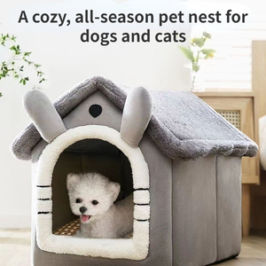 Dog House Type Winter Warm Small Dog Teddy Four Seasons Universal Removable and Washable Dog House Cat <b>Bed</b> Pet Supplies - Product Image 3