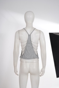 Grey Metal <b>Chain</b> Detail Backless Cami, Criss <b>Cross</b> Straps Cut Out Back Tank Top, Y2K Streetwear Slim Top for Women - Product Image 4