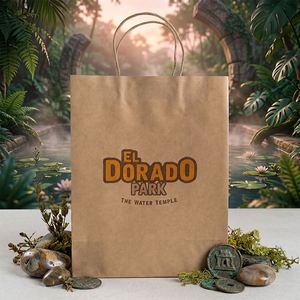 Eco Friendly Kraft Paper <b>Bread</b> <b>Bags</b> With Twisted Handles for Bakery Coffee - Product Image 1