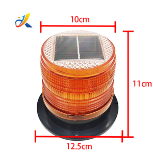 Luce di Segnalazione Solare <span class=keywords><strong>a</strong></span> LED Lampeggiante con Base Magnetica, Lampada Stroboscopica di Emergenza per Auto - Product Image 2