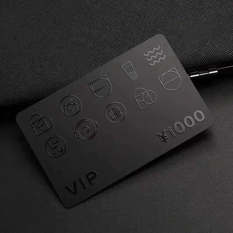 Biglietti da visita NFC personalizzati in PVC nero opaco RFID NFC Card