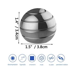 Jouet de décompression de bureau pour adultes, gyroscope rotatif en métal, spinner cinétique pour doigts, en alliage d'aluminium, cadeau d'hypnose, durable, unisexe - Product Image 4