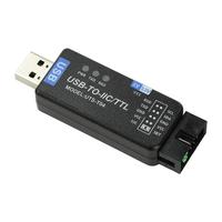 Módulo de comunicación USB a IC2 IIC/TTL, puerto serie UART 2 en 1, CH341G, programador de flash para puerto serie con 2 cables DuPont de 4 pines