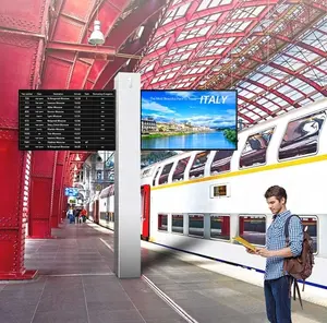 55 "ngoài trời LCD Panel 1080P 2500cd/m2 thời tiết màn hình quảng cáo Totem kiosk kỹ thuật số biển hiển thị cho trạm Poster