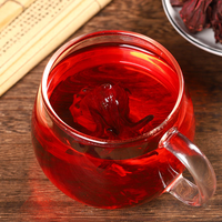 Thé aux fleurs d'hibiscus séchées naturelles cueillies à la main en gros, saveur douce, infusion chaude ou froide, thé floral bien-être