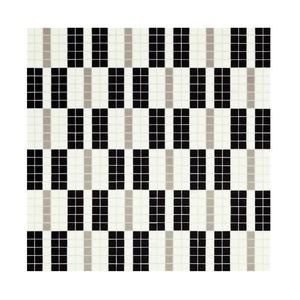 Mosaico de Vidrio con Diseño de Teclas de <span class=keywords><strong>Piano</strong></span> en Blanco y Negro, Azulejo Decorativo para Pared de Baño - Product Image 1