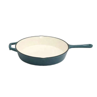 Juego de 3 Piezas de Utensilios de Cocina Antiadherentes de Hierro Fundido Esmaltado, Olla y Sartén para Freír