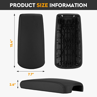 Couverture d'accoudoir de console centrale intérieure de voiture pour Nissan Altima 2013-2018 noir