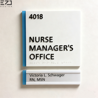Ezd Plaques personnalisées Numéro lettre Plaque de porte Plaque de porte en acrylique Signalisation ADA Signalisation de bureau personnalisé signe braille acrylique pour toilettes