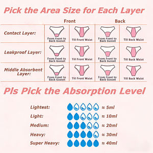 4-laags stoffen ondergoed, middelhoge taille, functioneel, lekvrij menstruatieondergoed, damesonderbroek, maandverbandbroekje, 95% katoen - Product Image 3