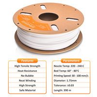 ERYONE Filament PP blanc Filament polypropylène impression 3D Filament 1.75mm 900 g/rouleau impression 3D fil plastique approvisionnement d'usine