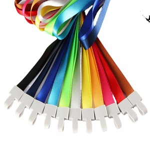 Wholesale Cheap Various Colors Nylon ID Card Holder LOGO Lanyards with Durable Plastic Hook