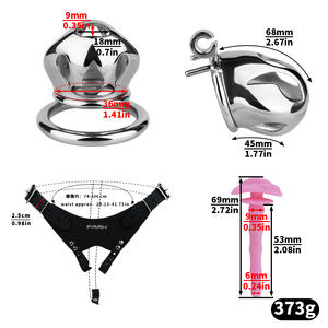 قفص العفة الرجالي الطويل من الفولاذ FRRK، معدات تقييد BDSM، قفص عفة رجالي جديد على شكل كوبرا، سعر المصنع بالجملة، مبيعات ساخنة - Product Image 2