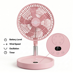 Ventilador <span class=keywords><strong>de</strong></span> Camping Eléctrico Recargable y Plegable con Control Remoto, Luces LED y Motor sin Escobillas - Ideal para Uso en Exteriores y Hoteles - Product Image 5
