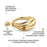 Bague double épaisse en argent sterling 925 plaqué or 14k 18k Vermeil, personnalisée Kirin, vente en gros, cadeau OEM ODM pour femme