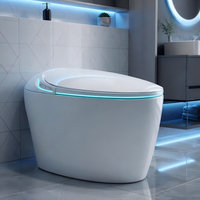 Cuvette de toilette intelligente innovante avec lumière nocturne, économie d'énergie, bidet intelligent pour maison connectée et immobilier intelligent