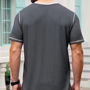 เสื้อยืดผู้ชายคุณภาพสูง ผ้าฝ้าย 100% สำหรับกิจกรรมกลางแจ้ง ออกแบบเองได้ พิมพ์ลายหรูหรา สไตล์ลำลอง ขายส่ง มีไซส์ใหญ่ - Product Image 3