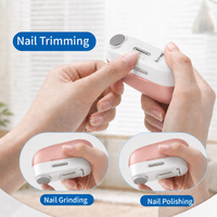 Nouveauté : Coupe-ongles électrique portable, batterie 500 mAh, fonctionnement à un clic, lime à ongles, outil de manucure pour enfants et adultes