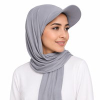 Voile Hijab Noir pour Femme, Foulard Modeste Musulman, Protection Solaire Extérieure, Châle