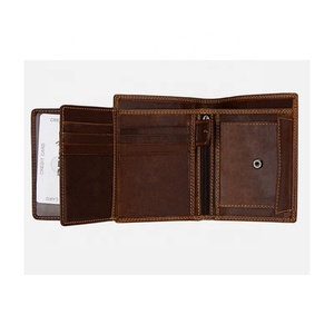 Men's Personalized Engraved <b>RFID</b> <b>Blocking</b> Slim Bifold Leather <b>Wallet</b> Vintage Short Zip Purse - Product Image 5