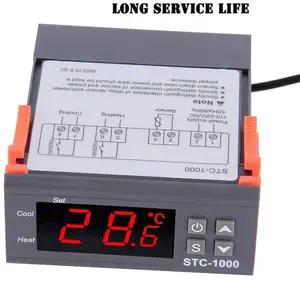 Controlador de temperatura Digital STC 1000, termostato para incubadora de huevos de fermentación, refrigeración por calefacción, V 12, 24V, 220