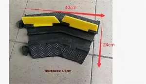 Ralentisseurs de vitesse en caoutchouc à rainures diagonales, protection des câbles, planche de pressage des fils, intérieur/extérieur, passage de câbles sur route et scène - Product Image 6