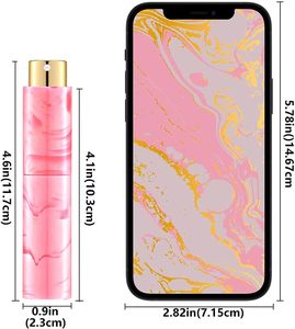 In Stock 10ML Luxurious <b>Refillable</b> ABS Rotary Cosmetic Oral Spray Glass Perfume Empty Bottle - Product Image 3