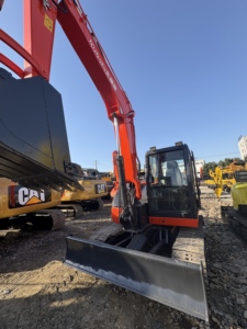 รถขุดขนาดเล็ก Kubota KX183 มือสองแท้จากญี่ปุ่น 100% รถขุดไฮดรอลิกแบบตีนตะขาบ 8 ตัน เครื่องยนต์มอเตอร์ปั๊ม Kubota - Product Image 4
