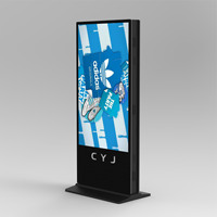 43 49 55 pouces kiosque sur pied totem d'affichage numérique double face lcd écran intérieur publicité lecteur d'affichage vidéo
