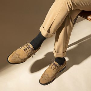 Mocasines de Cuero Vacuno Genuino con Cordones para Hombre, de Alta Calidad, en Oferta, para Oficina y Carrera Profesional, con Punta Puntiaguda, Suela de Goma, Ligeros y Transpirables - Product Image 5