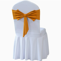 Nœud de chaise en spandex pour décoration de mariage avec nœud papillon préformé, idéal pour banquets, anniversaires, événements et fêtes.