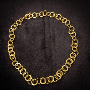 Collier chaîne pour pull en laiton plaqué or 18 carats, fait main, style religieux, motif massif, 18 pouces - Product Image 1