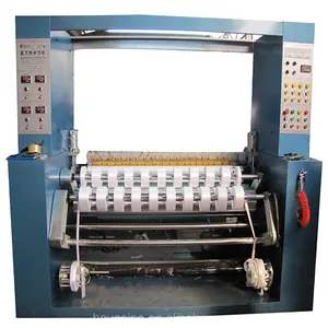 Máquina profissional do reenrolador do lixo do tecido para etiqueta da roupa do poliéster, taffeta de nylon e tecido têxtil