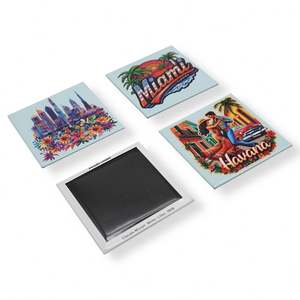 Aimants de réfrigérateur en étain personnalisés en gros avec logo, aimants métalliques pour entreprises - Product Image 1