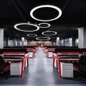 Hiện Đại Đơn Giản Nối <span class=keywords><strong>LED</strong></span> Đèn Chùm Sáng Tạo Vòng Ánh Sáng Với Nhôm Đèn Cơ Thể Cho Trung Tâm Văn Phòng Siêu Thị Internet Quán Cà Phê Cửa Hàng - Product Image 2