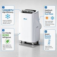 Climatiseur mobile split Grandcool 7000 9000 12000 14000 BTU, unité de climatisation portable, système de refroidissement et de chauffage intelligent Wifi pour la maison