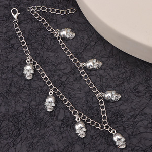 Skull Pendant Metal <b>Chain</b> For <b>Boots</b> Unisex Fashion Accessory Daily Wear Zinc Alloy <b>Chain</b> Decorative Shoe Jewelry - Product Image 4