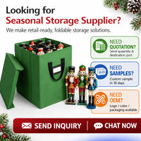 Organisateur de rangement rigide pliable Casse-Noisette pour décorations de Noël, 9 compartiments réglables, écologique, durable, fabrication usine