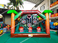Jeu de lancer de hache gonflable Dinosaure de la Jungle, machine de tir sur cible personnalisée, équipement de divertissement pour adultes et enfants