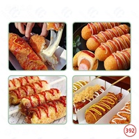 Friteuse électrique commerciale pour hot-dogs au fromage, machine à corndogs coréens, friteuse à mozzarella, friteuse à corn-dogs, friteuse profonde avec une profondeur de 20 cm