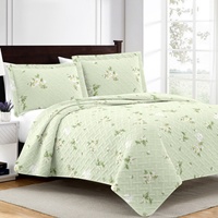 Ensemble de couette en polyester imprimé floral 500TC, 3 pièces, style américain, taille Queen, avec polyester pour usage domestique