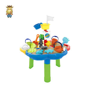 Kids <b>Sand</b> and <b>Water</b> Play <b>Table</b> 14pcs Beach Boat Set Flower Shape with <b>Water</b> Tower Watering Can Moulds PP PE Outdoor Toy - Product Image 1