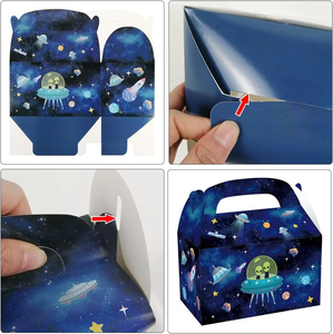 A-mazon Space Planet Sun Jupiter Rocket Space Party Caja <span class=keywords><strong>de</strong></span> papel <span class=keywords><strong>de</strong></span> cartón blanco <span class=keywords><strong>de</strong></span> mano Caja <span class=keywords><strong>de</strong></span> regalo - Product Image 4