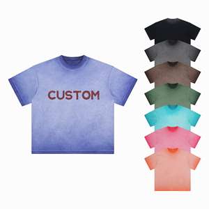 T-shirt Oversize da <span class=keywords><strong>Uomo</strong></span> Personalizzata con Stampa DTG Effetto Mineral Fade Lavato, Stampa Leopardata Acid Wash, 100% Cotone - Product Image 1