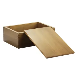 Wooden Storage Box with Hinged Lid Wooden Box for Storing Mementos