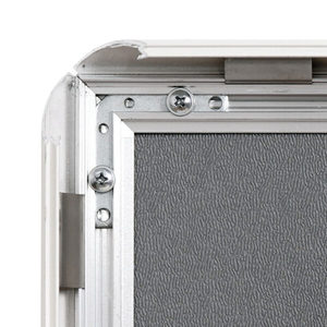 Cornice pieghevole in alluminio DIN A4, profilo piatto da 25 mm, bianco RAL 9010, a squadra - Product Image 5