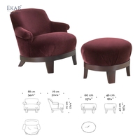 EKAR Fauteuil en bois moderne Design en bois de hêtre pour espaces de détente-pour la maison, le bureau et le salon Confort