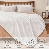 Couverture en peluche moelleuse et confortable, couverture décorative légère et douce pour canapé-lit, cadeau pour la maison toute saison